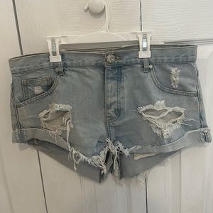 One teaspoon Bandit light wash shorts